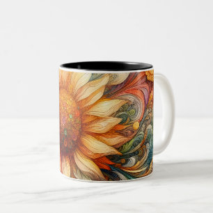 Sunflower Dreams Two-Tone Coffee Mug