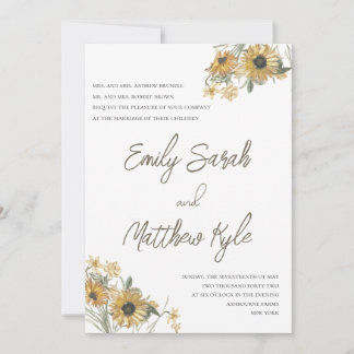 Sunflower Dreams Wedding Invitation