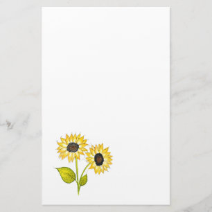 Sunflower Duet Stationery