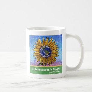 Sunflower Earth Art Coffee Mug