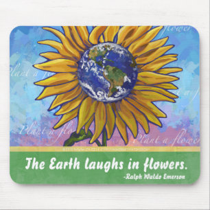 Sunflower Earth Art Mouse Mat