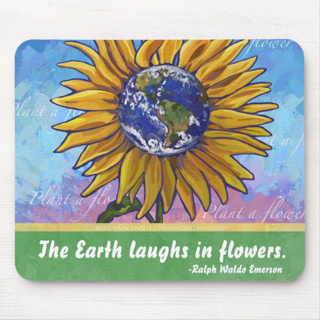 Sunflower Earth Art Mouse Mat (Front)