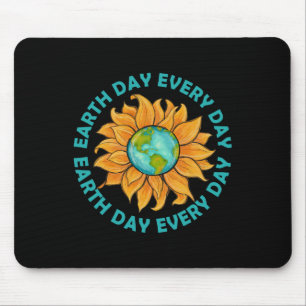 Sunflower Earth Day Every Day Planet Earth Sunflow Mouse Mat