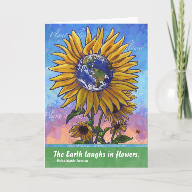 Sunflower Earth Quotation Card (Front)
