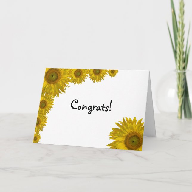Sunflower Edge Congratulations Card (Front)