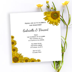 Sunflower Edge Engagement Party Invitation