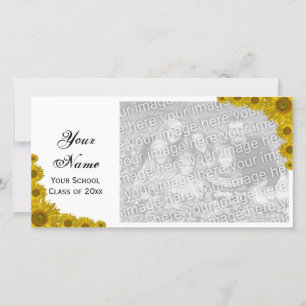 Sunflower Edge Graduation Announcement Photo Card