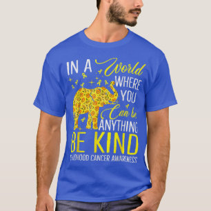 Sunflower Elephant Be Kind Childhood Cancer Awaren T-Shirt