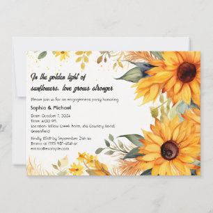 Sunflower Engagement Party Invitation