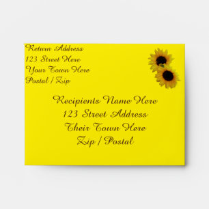 Sunflower Envelopes Personalised RSVP Envelope