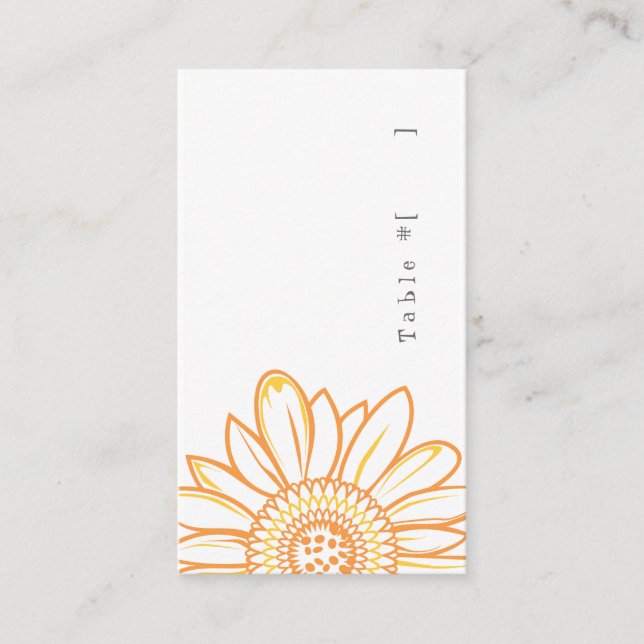 Sunflower Escort Card (Front)