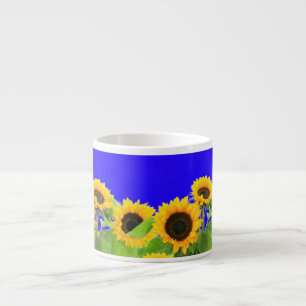 Sunflower Espresso Cup Ukraine Flag Colours Freedo
