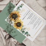 Sunflower Eucalyptus Bridal Shower FloraI Invite Stationery<br><div class="desc">Create a modern Sunflower Floral Bridal Shower invitation card with this cute template featuring beautiful rustic floral bouquet with modern simple typography. TIP: Matching wedding suite cards like RSVP, wedding programs, banners, tapestry, gift tags, signs, and other wedding keepsakes and goodies are available in the collection below featuring this design....</div>