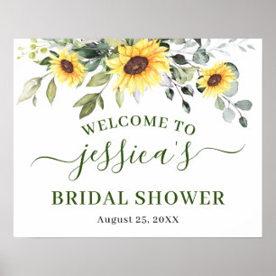 Sunflower Eucalyptus BRIDAL SHOWER Welcome Sign