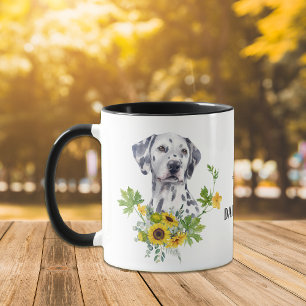 Sunflower Eucalyptus Dalmatian Mug