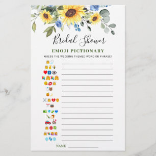Sunflower Eucalyptus Double-Sided Bridal Game