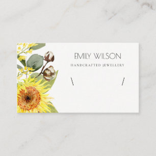 SUNFLOWER EUCALYPTUS FLORAL BRACELET DISPLAY LOGO BUSINESS CARD