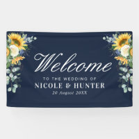 sunflower eucalyptus floral welcome wedding