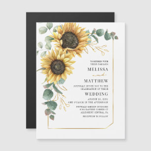 Sunflower Eucalyptus Greenery Geometric Wedding