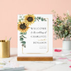 Sunflower Eucalyptus Greenery Wedding Welcome
