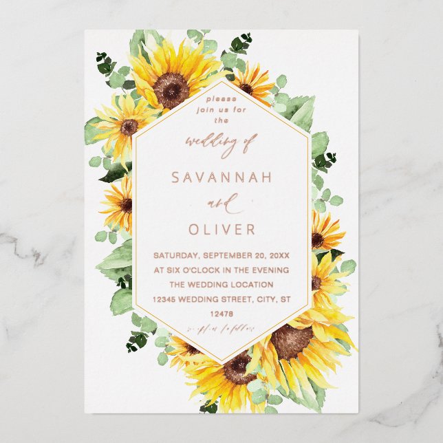Sunflower & Eucalyptus MOD Floral Wedding (Front)