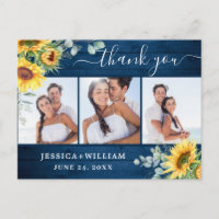 Sunflower Eucalyptus Rustic Thank You 3 PHOTO 