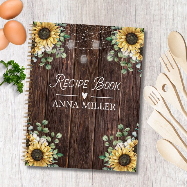 Sunflower Eucalyptus String Light Recipe Book (In situ)