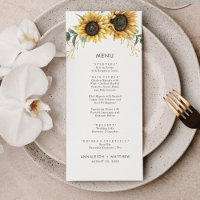 Sunflower Eucalyptus Watercolor Botanical Wedding