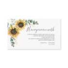 Sunflower Eucalyptus Wedding Honeymoon Wish