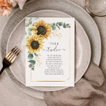 Sunflower Eucalyptus Wedding Table Number 12<br><div class="desc">Plan your perfect and special wedding with precision, from save the date to day of the wedding events like reception and seating arrangements with these elegant purple floral rose gold geometric frame table number seating chart cards. Simple plug in the names of the guests and the table numbers. This way,...</div>