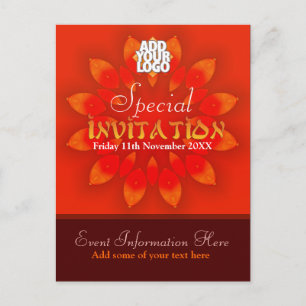 Sunflower Exotic Special Invitation Postcard