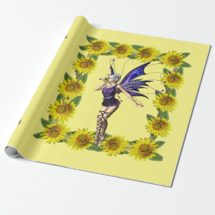 Sunflower Fairy Matte Wrapping Paper
