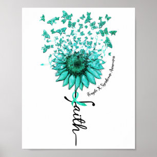 Sunflower Faith Butterfly Fragile X Syndrome Aware Poster