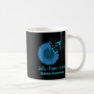Sunflower Faith Hope Love Diabetes Awareness Diabe Coffee Mug