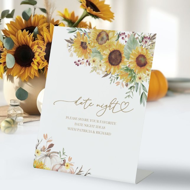 Sunflower Fall Bridal Shower Date Night Jar Sign (Creator Uploaded)