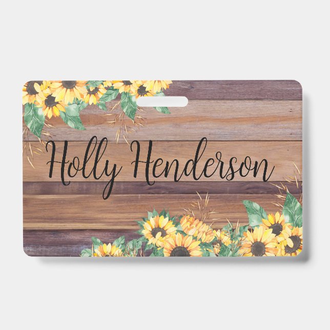 Sunflower Family Name   ID Badge (Front)