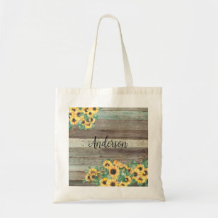 Sunflower Family Name   Tote Bag