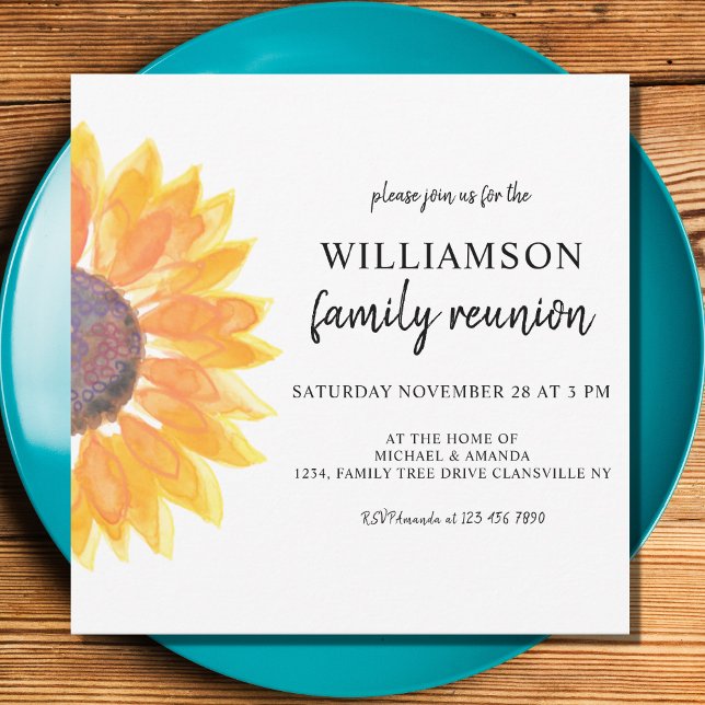 Sunflower Family Reunion  Invitation (Creator Uploaded)