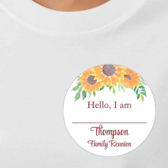 Sunflower Family Reunion Name Tag (Creator Uploaded)