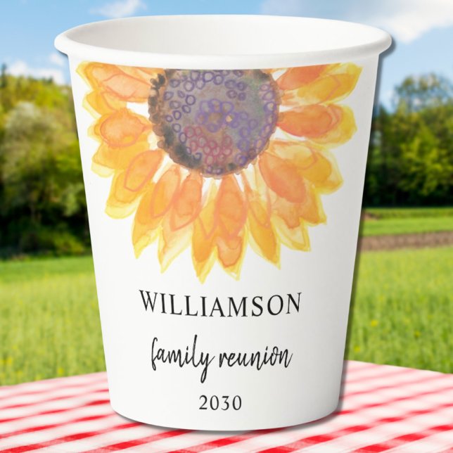 Sunflower Family Reunion Paper Cups (Creator Uploaded)