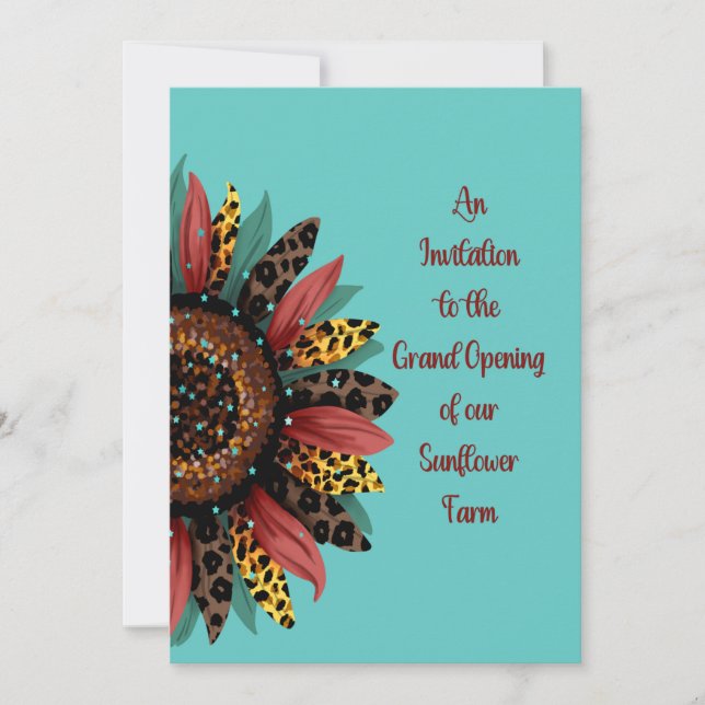Sunflower Farm Grand Opening Invitation (Front)