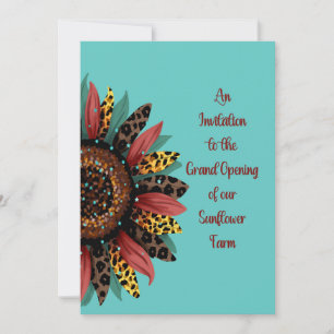 Sunflower Farm Grand Opening Invitation