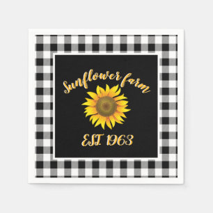 Sunflower farm napkin