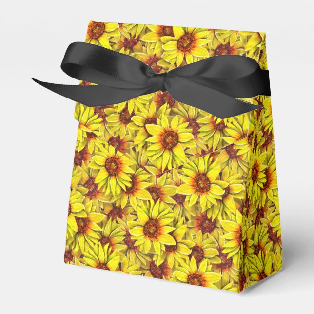 Sunflower Favor Box (Front Side)
