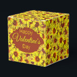 Sunflower Favor Gift Box<br><div class="desc">Add a touch of charm to your gift wrapping supplies with this sunflower gift box. This sunflower design emphasizes vibrant amber through the color scheme.</div>