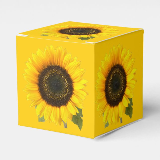 Sunflower Favour Box (Front Side)