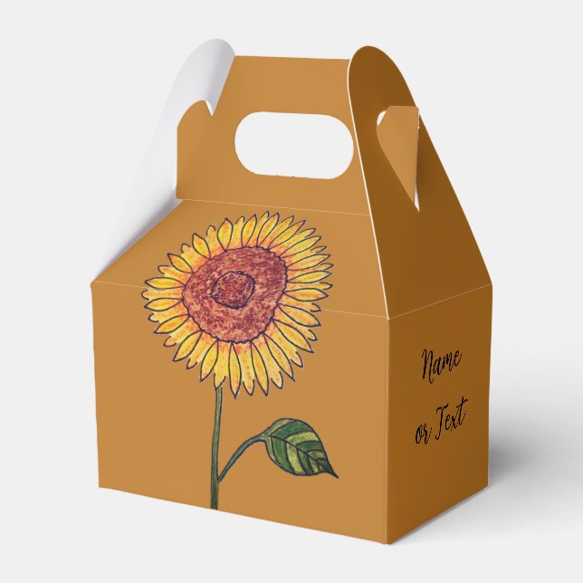 Sunflower Favour Box (Front Side)
