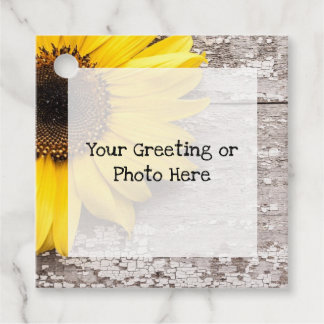 Sunflower Favour Tags
