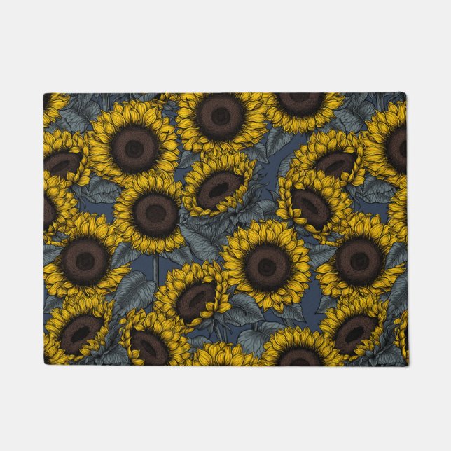 Sunflower field 2 doormat (Front)
