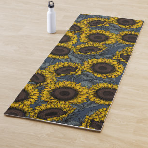 Sunflower field 2 yoga mat